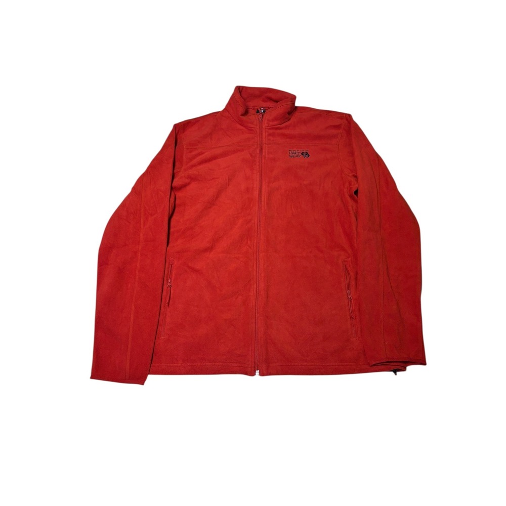 Mountain Hardwear Fleece Jacket Orange Full Zip Men's XL